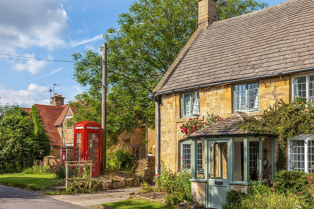 Alte Häuser in Broad Campden, Cotswolds, Gloucestershire, England