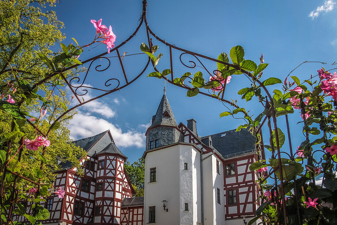 Inner courtyard of the Amthof in Bad Camberg, Hesse, Germany