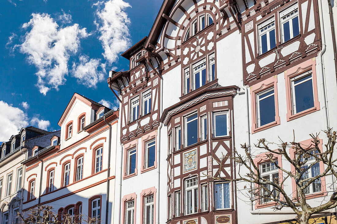 Historic houses on LouisenStrasse in Bad Homburg vor der Höhe, Taunus, Hesse, Germany