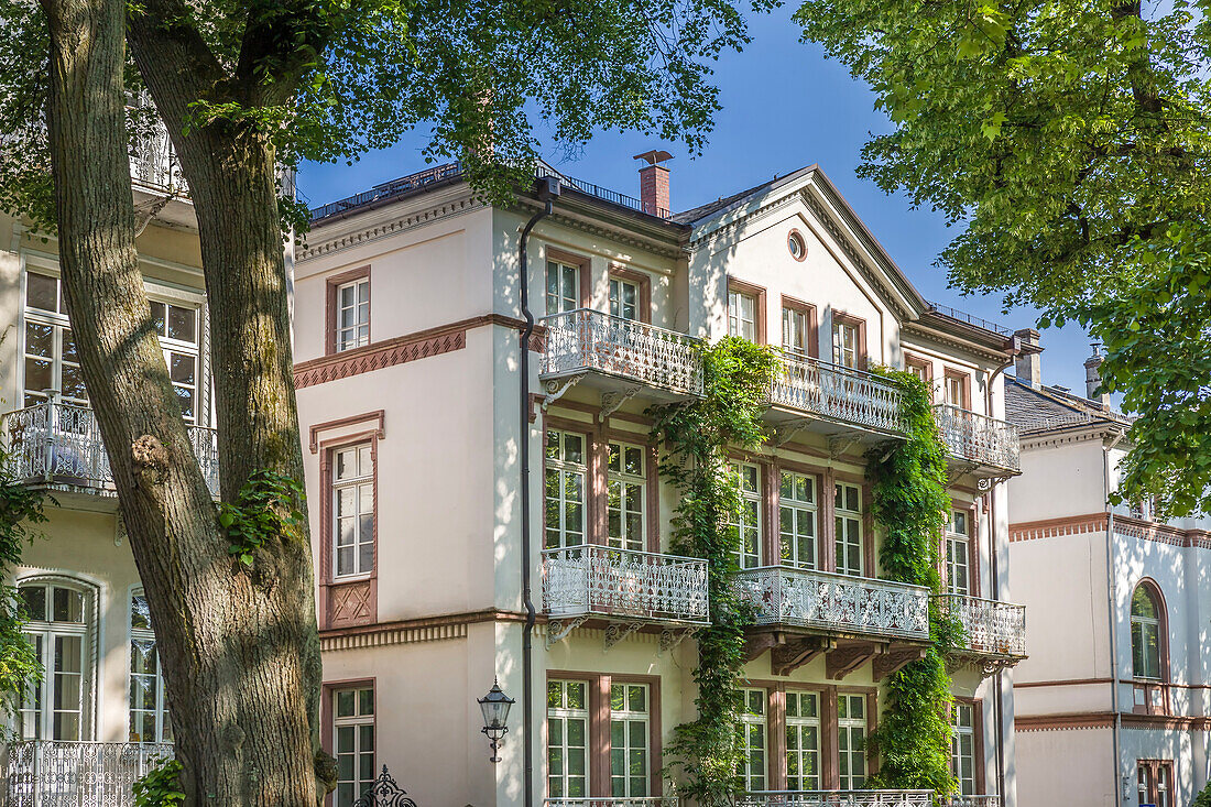 Villa am Schwedenpfad am Kurpark von Bad Homburg vor der Höhe, Taunus, Hessen, Deutschland