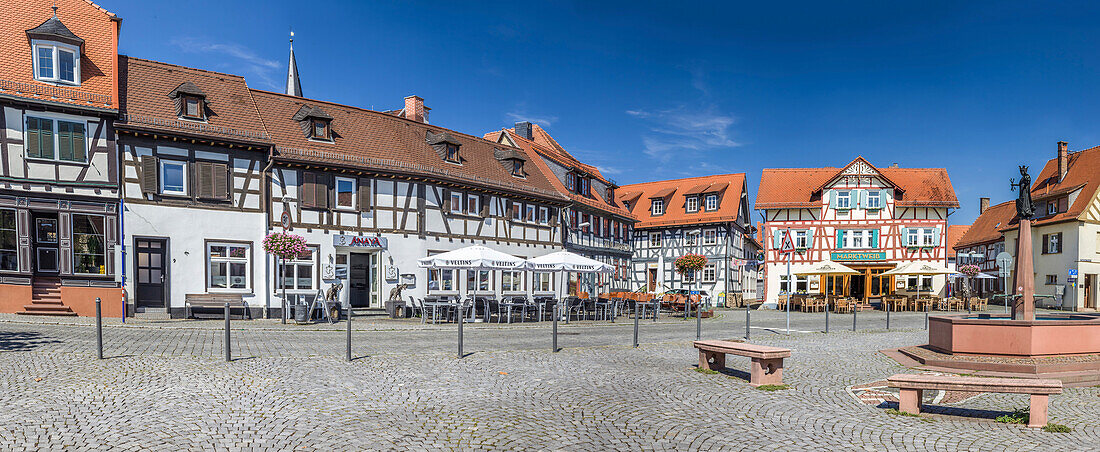 Marketplace of Oberursel, Taunus, Hesse, Germany