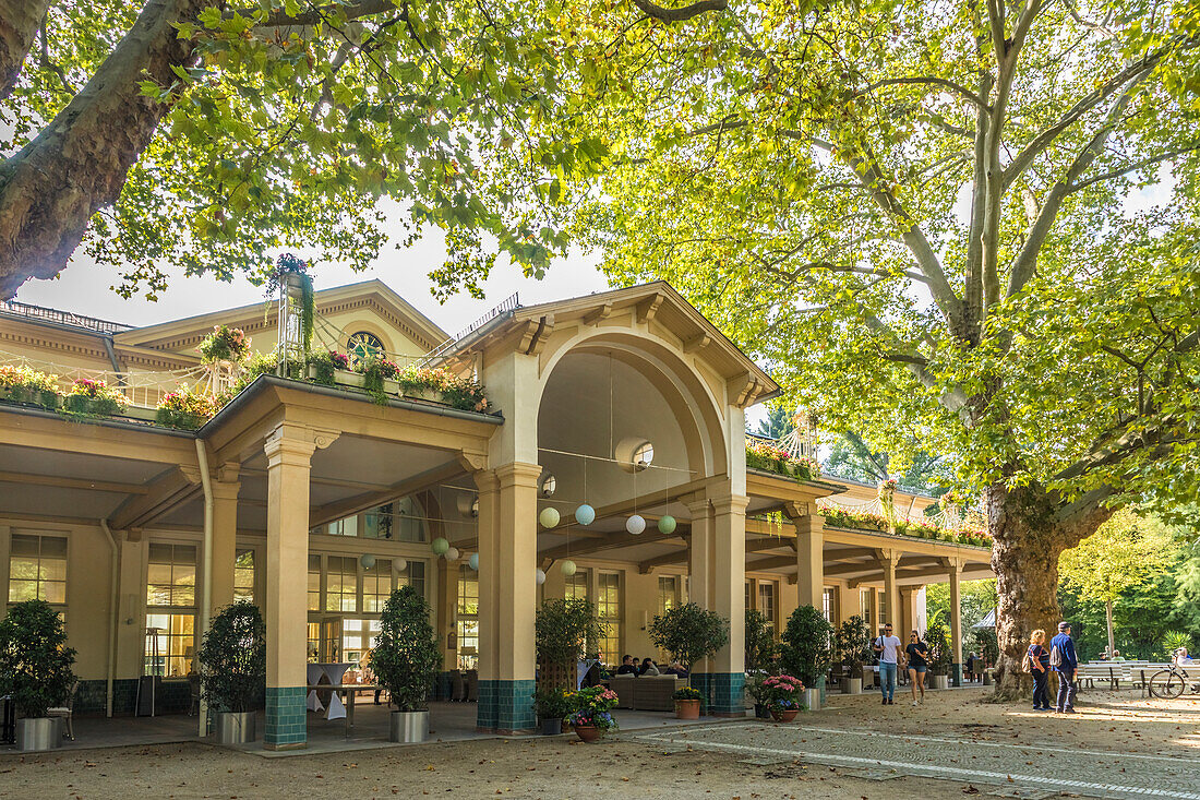 Cafe Restaurant Orangery in the Kurpark in the historic foyer in the Kurpark of Bad Homburg vor der Höhe, Taunus, Hesse, Germany