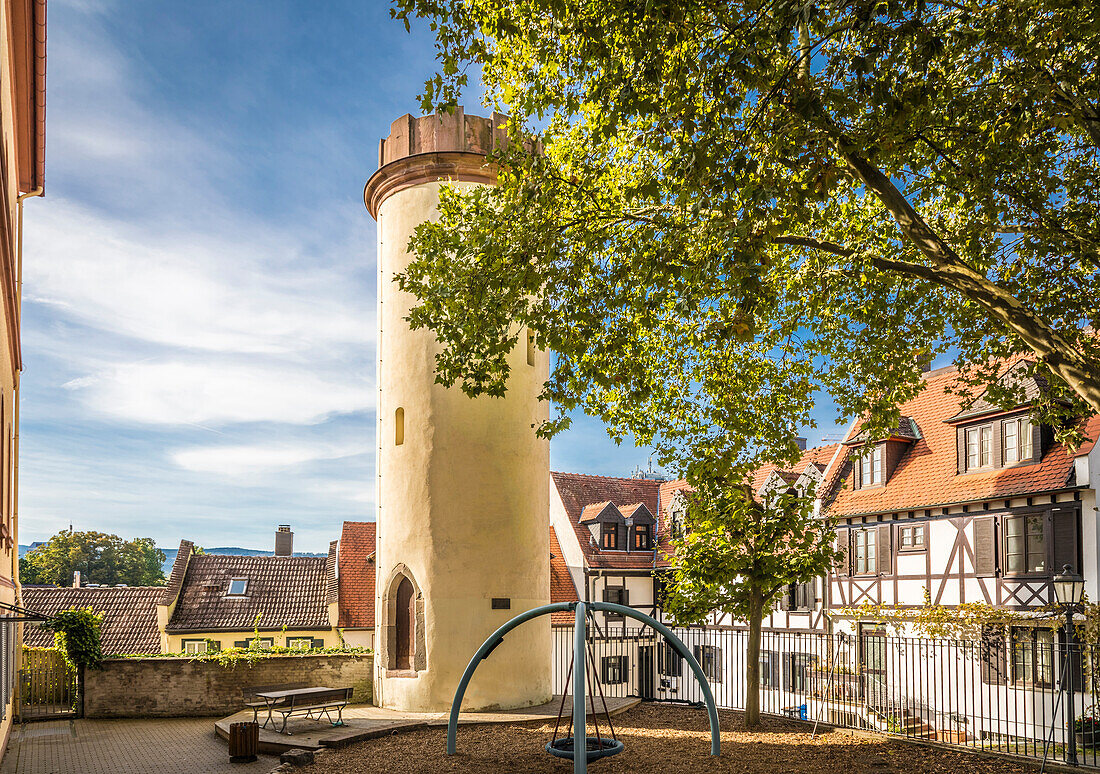 Stumpfer Turm (ehemalige Stadtmauer) in Bad Homburg vor der Höhe, Taunus, Hessen, Deutschland