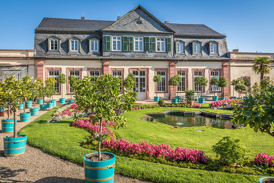 Orangerie im Schlosspark von Bad Homburg vor der Höhe, Taunus, Hessen, Deutschland