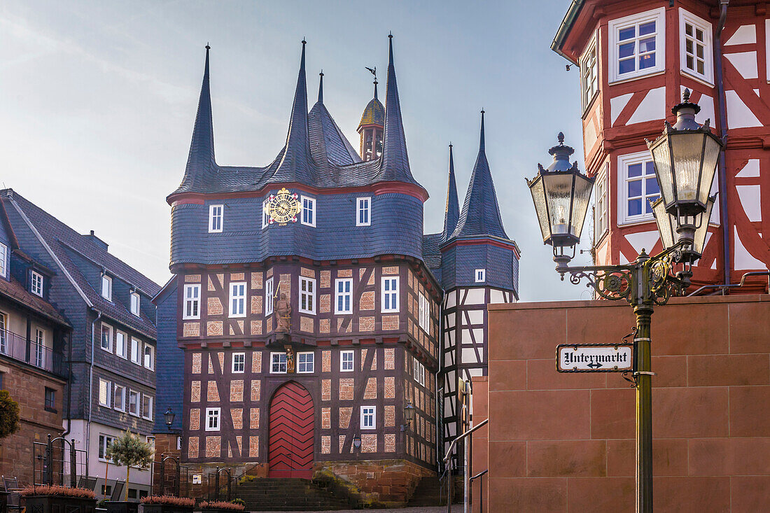 Historisches Rathaus in Frankenberg (Eder), Hessen, Deutschland