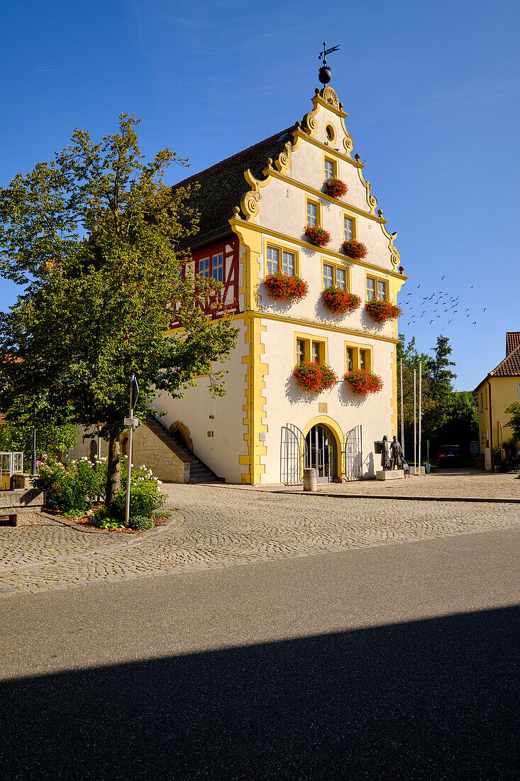 Rathaus in Markt Obernbreit, Landkreis Kitzingen, Unterfranken, Franken, Bayern, Deutschland