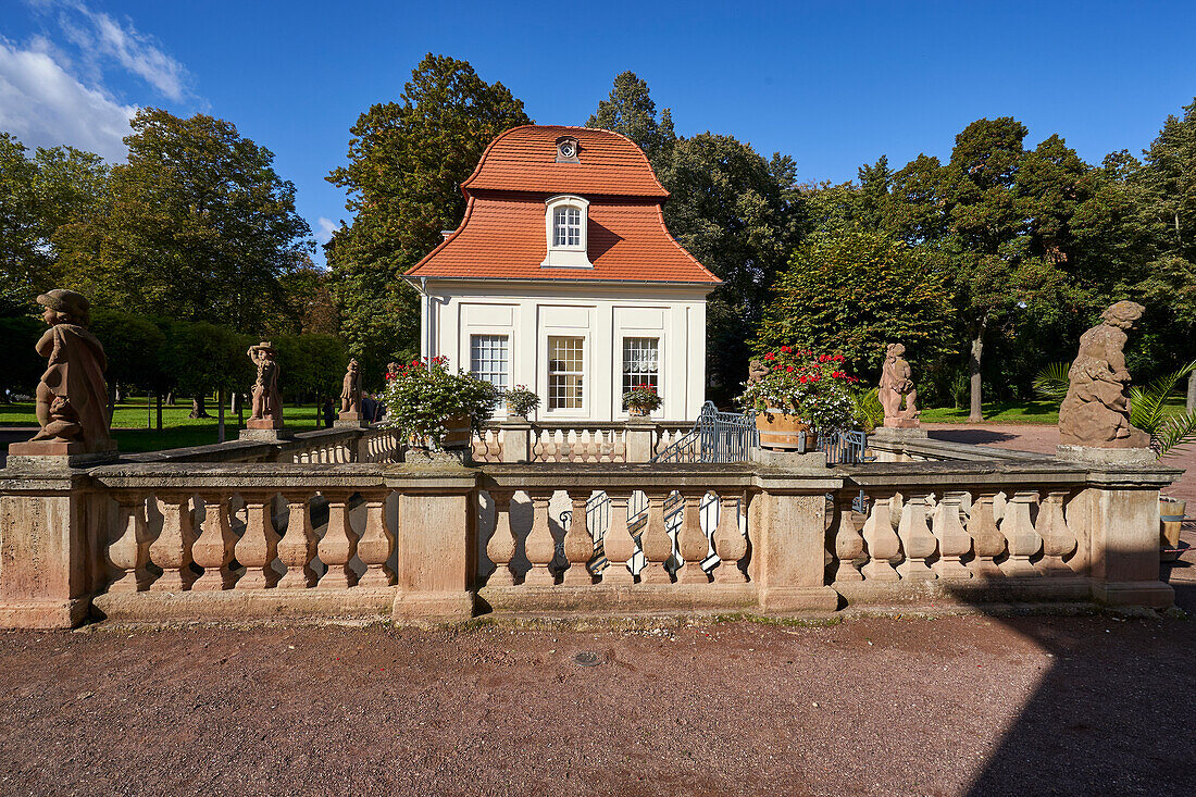 Historische Kuranlagen in der Goethestadt Bad Lauchstädt, Saalekreis, Sachsen-Anhalt, Deutschland