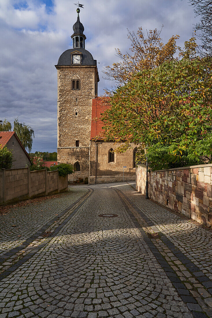Evangelische Sankt-Jakobi-Kirche in Mücheln (Geiseltal), Saalekreis, Sachsen-Anhalt, Deutschland