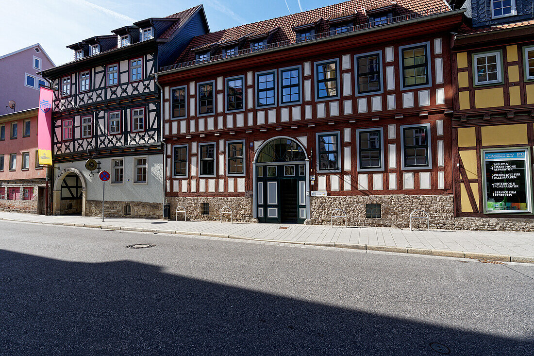 Historische Altstadt von Meinigen, Landkreis Schmalkalden-Meiningen, Thüringen, Deutschland