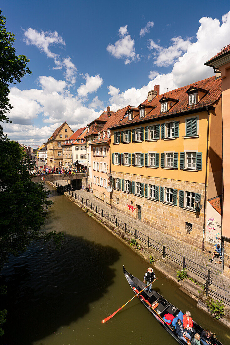 Historische Altstadt in der UNESCO-Weltkulturerbestadt Bamberg, Oberfranken, Franken, Bayern, Deutschland