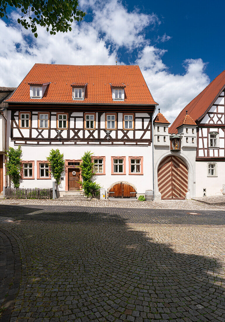 Historic, listed old town of Münnerstadt, Lower Franconia, Bavaria, Germany