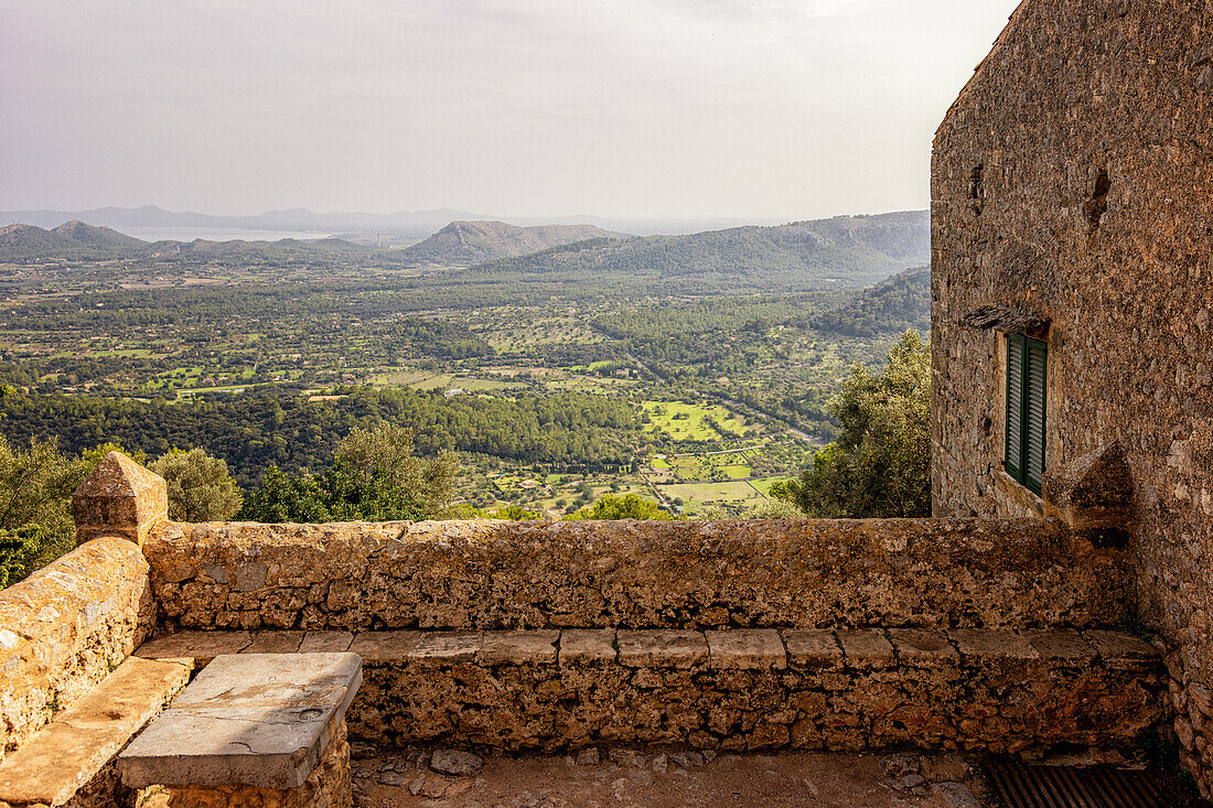 Kloster Santuari de la Mare de Déu del Puig, bei Pollenca, Serra de Tramuntana, Nordküste, Mallorca, Spanien