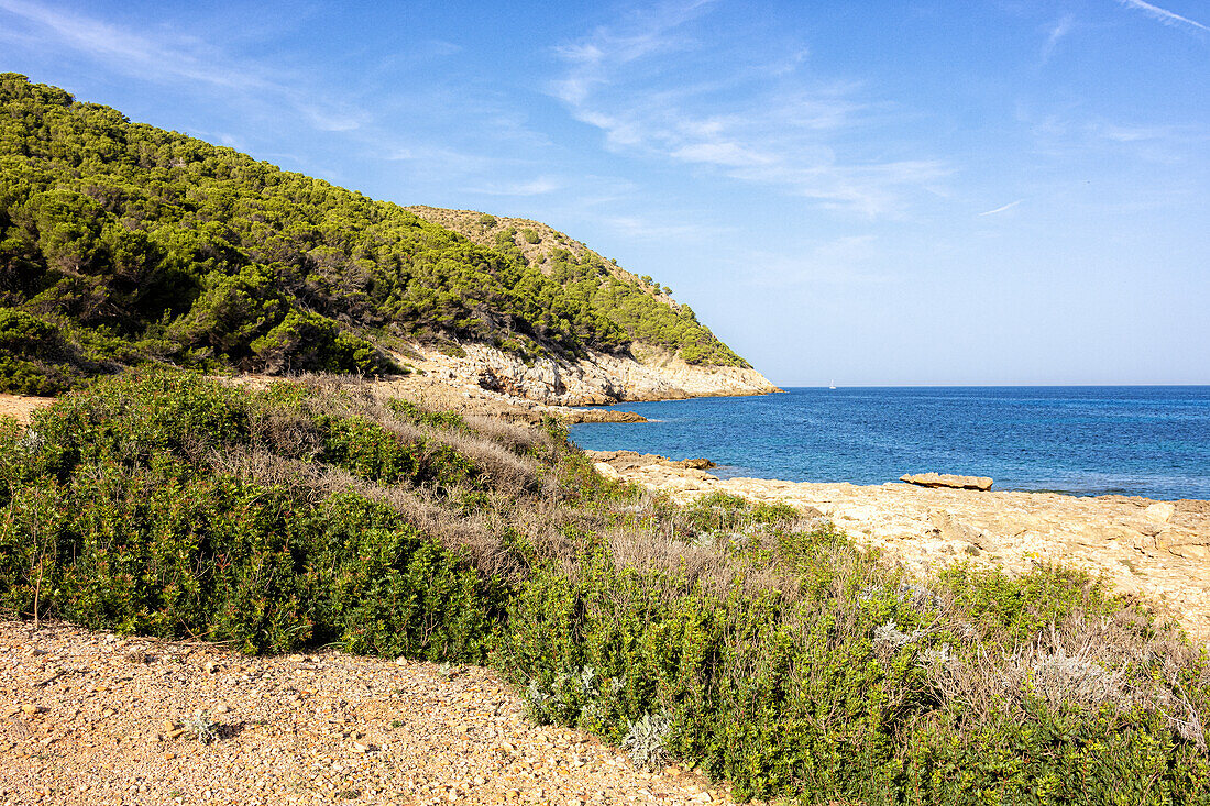 Kleine Felsenbucht Cala Moltó, Capdepera, Ostküste, Mallorca, Spanien