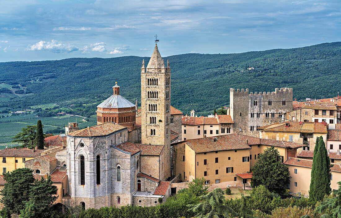 Blick auf Massa Marittima, Toskana, Italien