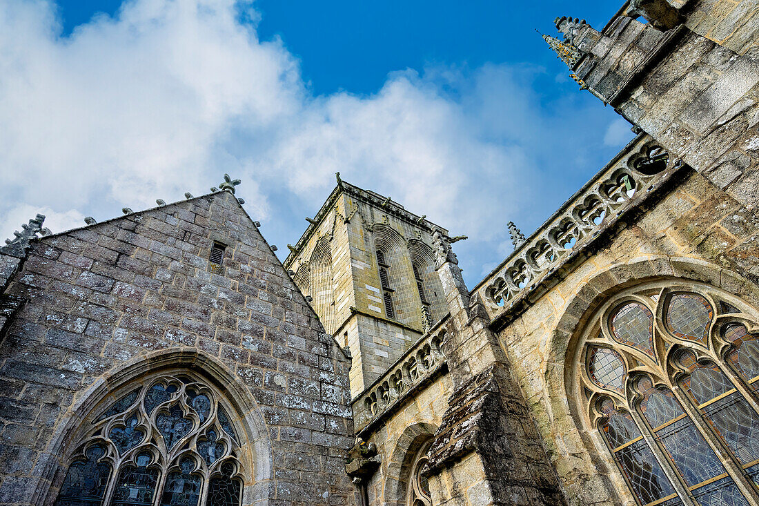 Die Kirche St. Ronan, Locronan, Finistère, Châteaulin, Bretagne, Frankreich