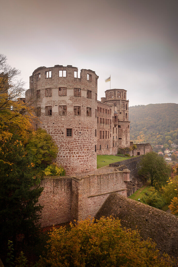 Ruine Heidelberger Schloss, Heidelberg, Baden-Württemberg, Deutschland, Europa