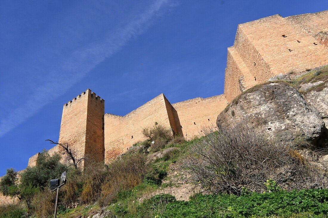 an der Stadtmauer an der Altstadt, Ronda, Straße der weißen Dörfer, Andalusien, Spanien