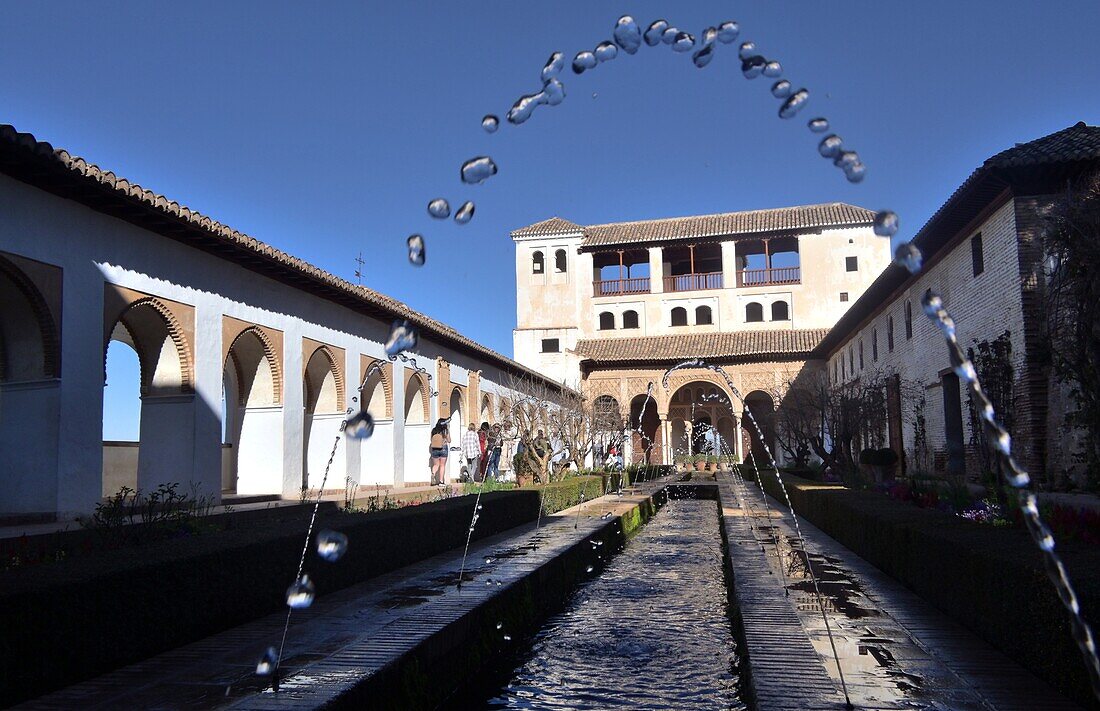 in the Generalife at the Alhambra, Granada, Andalusia, Spain