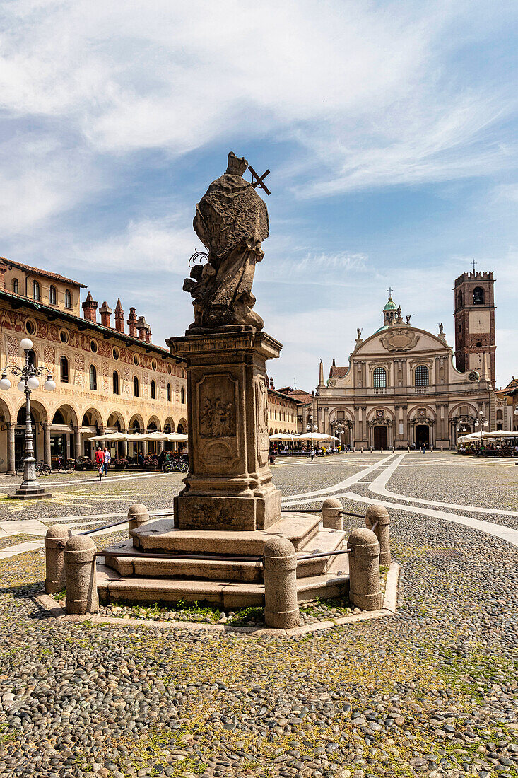 Ducal Square. Vigevano, Pavia district, Lombardy, Italy