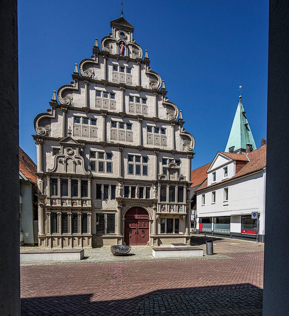 Hexenbürgermeisterhaus (1568 - 1571), Breite Straße 19, Altstadt von Lemgo, Nordrhein-Westfalen, Deutschland