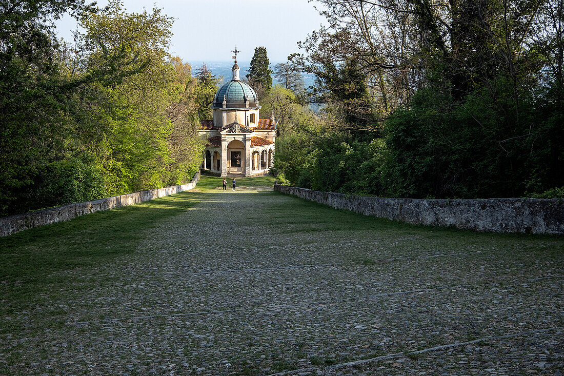 Blick auf die Via sacra, Heiliger Berg, Sacromonte di Varese, Weltkulturerbe, Varese, Lombardei, Italien, Europa