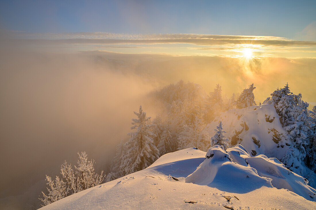 Nebelstimmung am Gipfel des Schober, Schober, Salzkammergut, Salzkammergutberge, Salzburg, Österreich