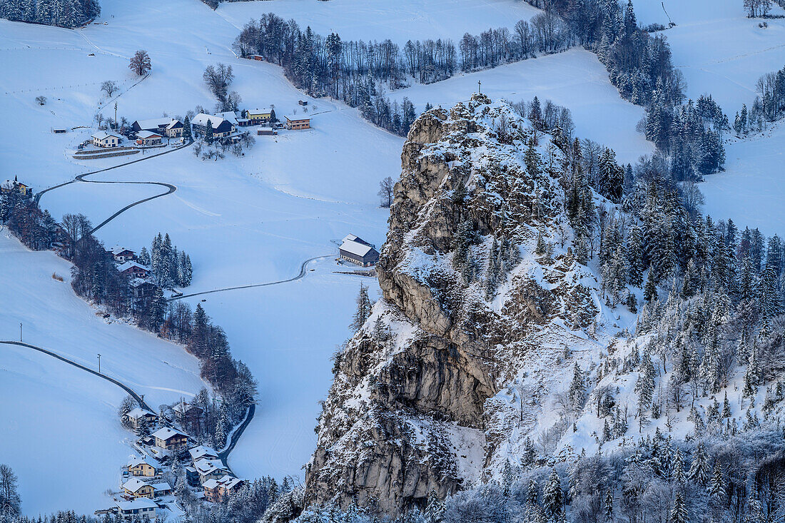 Deep view of summit of Nockstein from Gaisberg, Salzkammergut, Salzkammergut Mountains, Salzburg, Austria