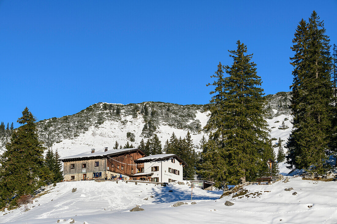 Priener Hütte, Geigelstein, Chiemgauer Alpen, Chiemgau, Oberbayern, Bayern, Deutschland
