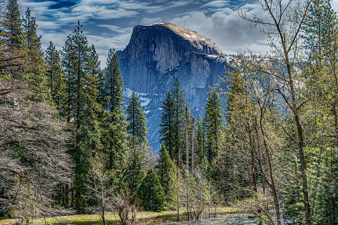 Half Dome im Frühling im Yosemite-Nationalpark, Kalifornien, USA