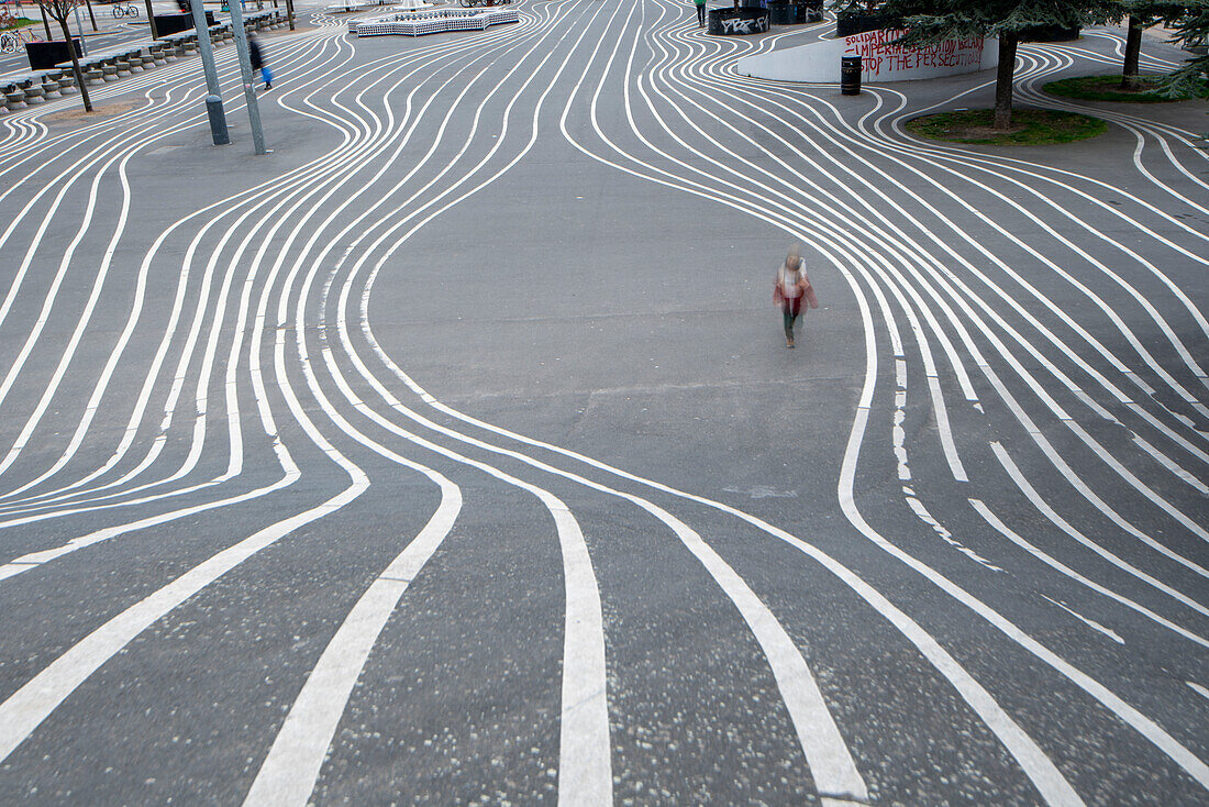 White Lines, Superkilen Amusement Park, Copenhagen, Denmark
