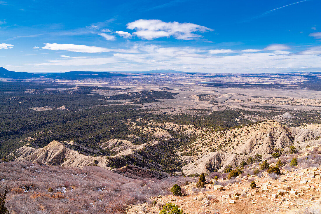Die Aussicht vom Montezuma Valley Overlook, Colorado, USA