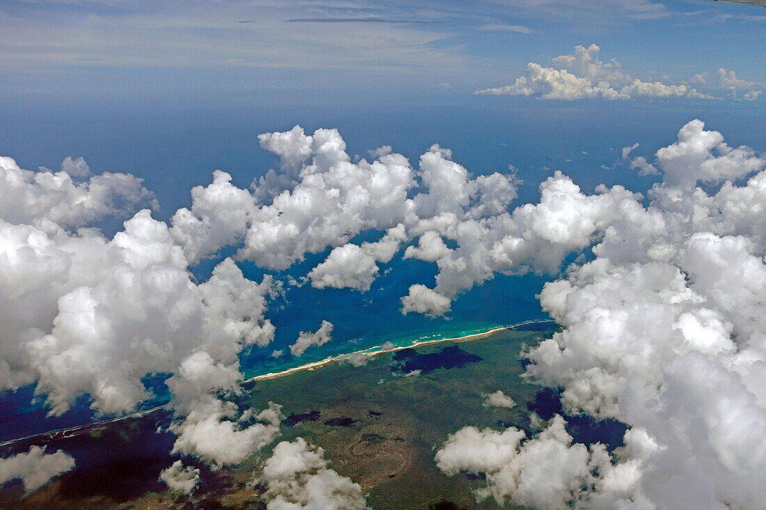 Aerial photo of Great Abaco, Bahamas,