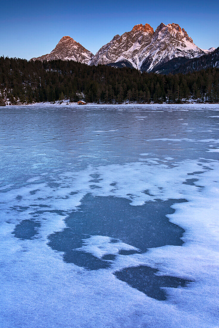 At the Blindsee during sunset in Tirol, Austria.