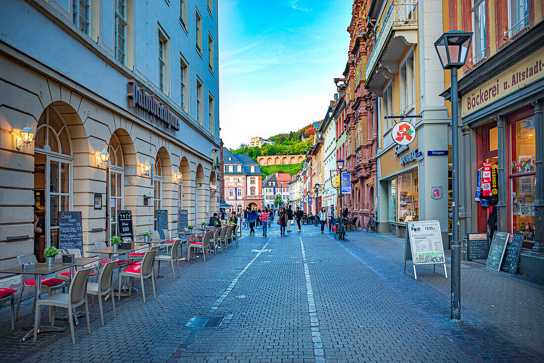 Hauptstrasse in Heidelberg, Baden-Württemberg, Deutschland