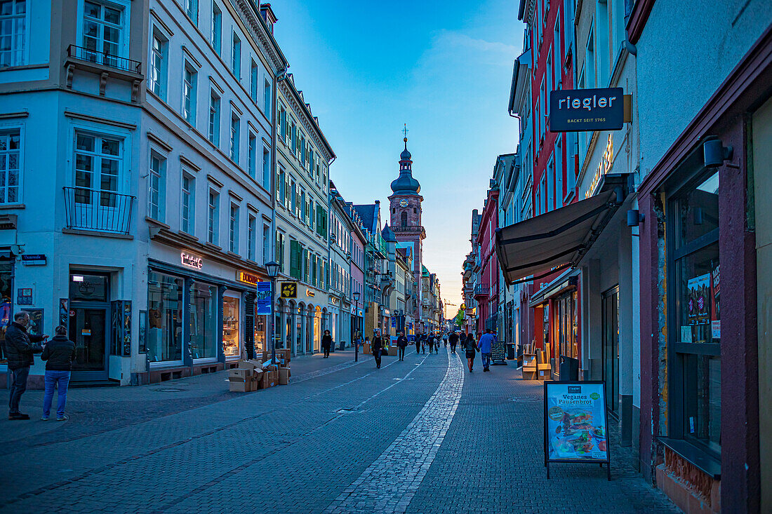 Hauptstrasse in Heidelberg, Baden-Württemberg, Deutschland