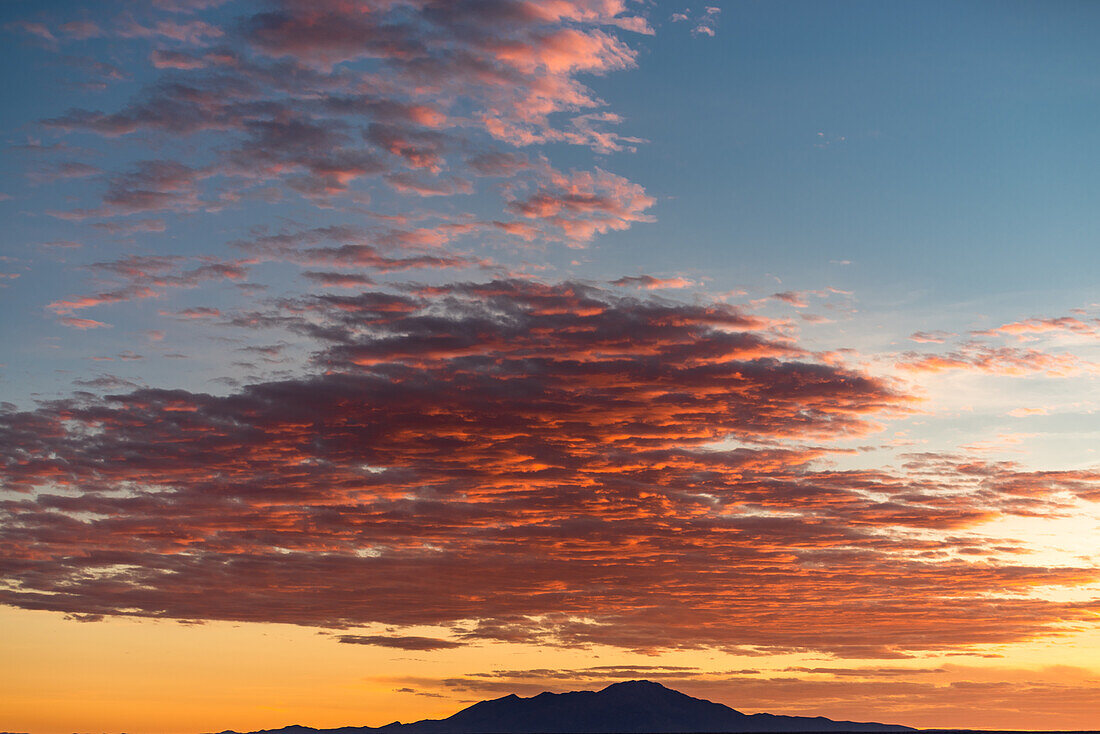 Sonnenuntergang in der Wüste von New Mexico.