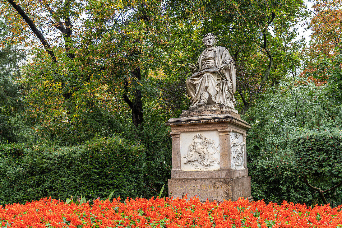 Franz Schubert Monument in Stadtpark in Vienna, Austria, Europe