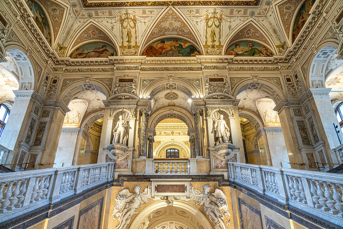 Staircase, Natural History Museum, Vienna, Austria, Europe