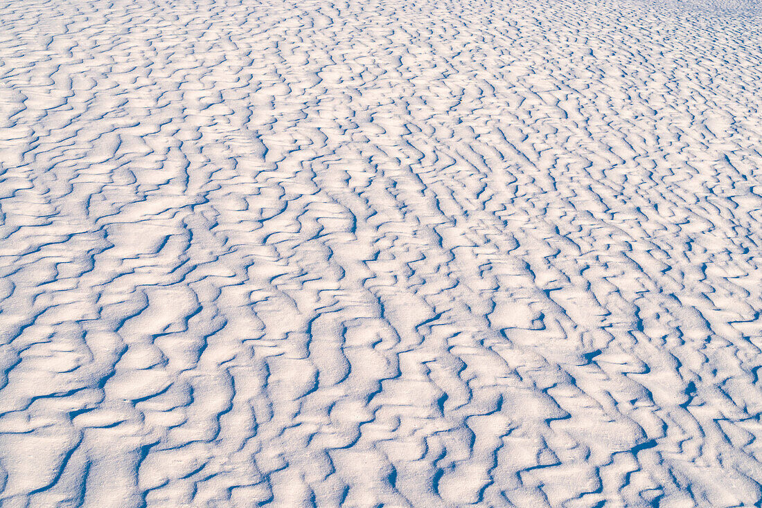 Detail of gypsum dunes in White Sands National Monument in New Mexico.