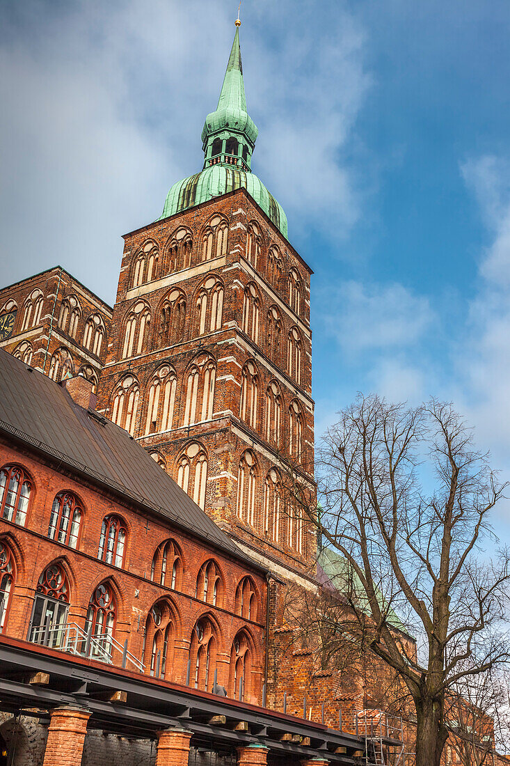 Nikolaikirche at the Alter Markt in Stralsund, Mecklenburg-West Pomerania, Baltic Sea, North Germany, Germany