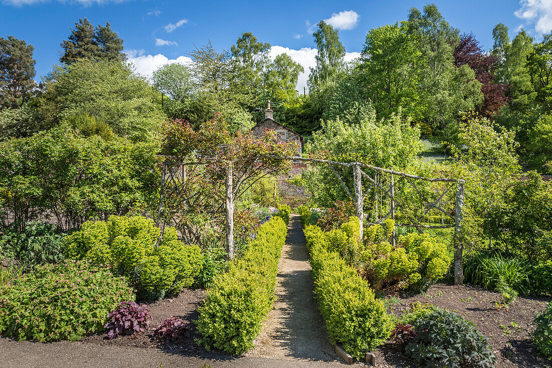 Vegetable Garden of Abbotsford House, Melrose, Scottish Borders, Scotland, UK