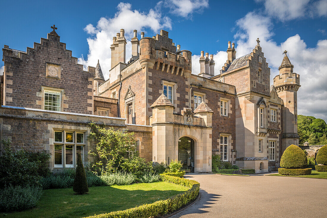 Portal von Abbotsford House, Melrose, Scottish Borders, Schottland, Großbritannien