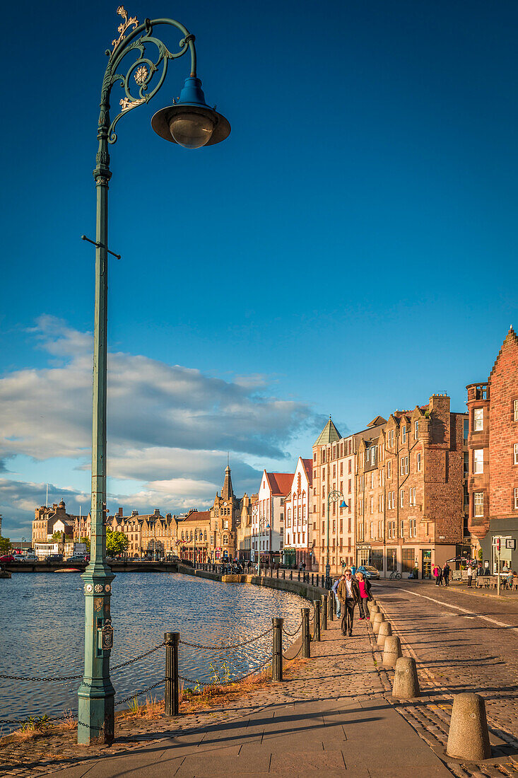 Abendlicht am Shore in Leith, Edinburgh, City of Edinburgh, Schottland, Großbritannien