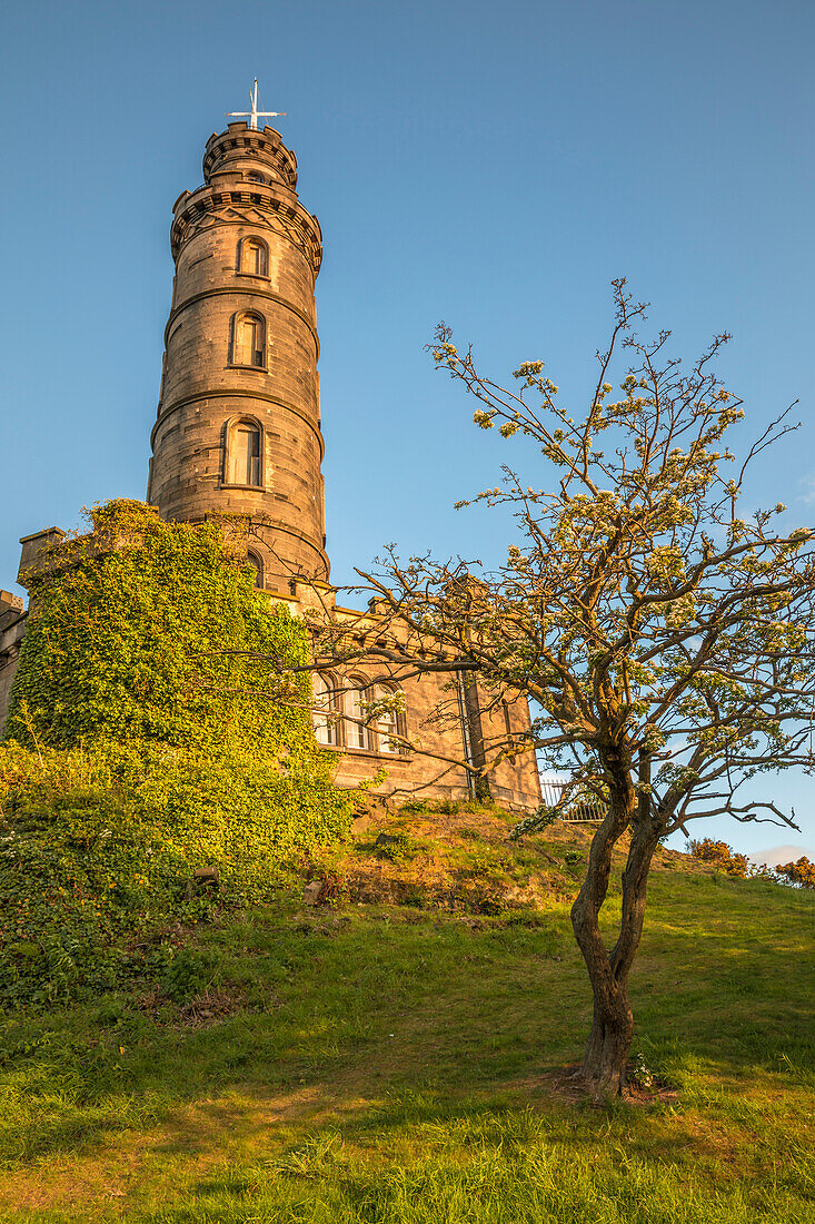 Nelson Monument on Carlton Hill, Edinburgh, City of Edinburgh, Scotland, UK