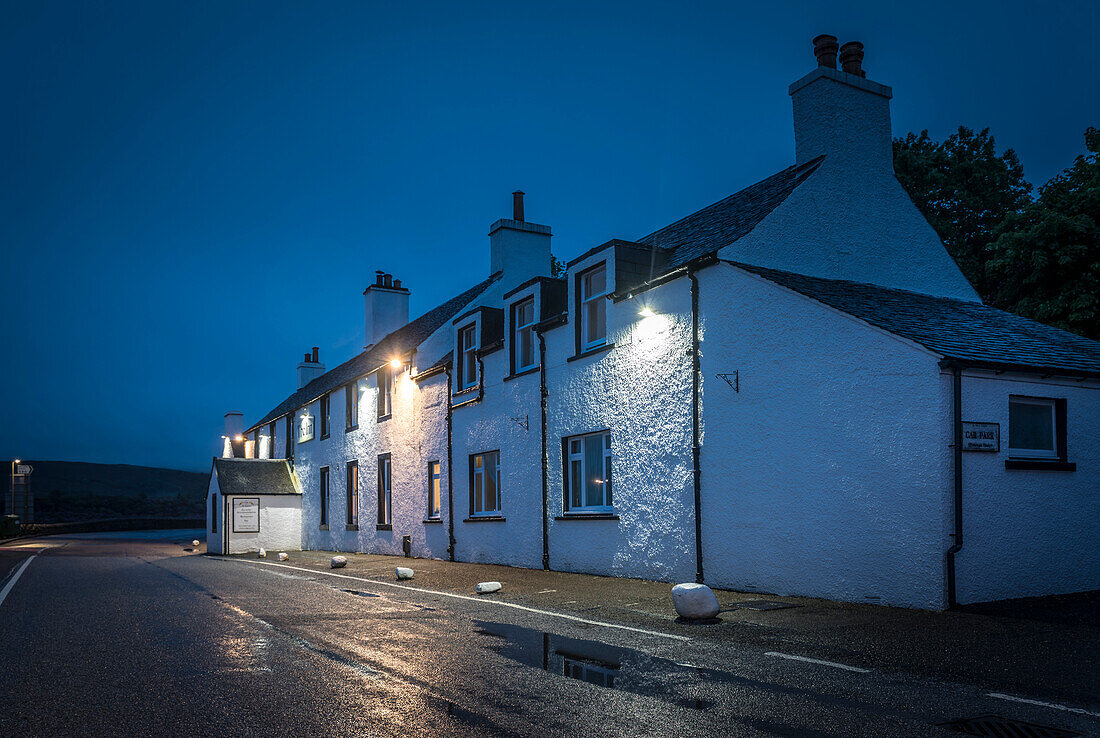 Inn at Ardgour by Loch Linnhe in the evening, Corran, Highlands, Scotland, UK