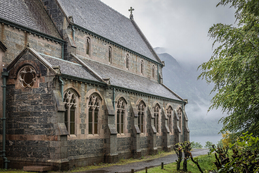 Glenfinnan Church of St Mary on Loch Shiel, Highlands, Scotland, UK