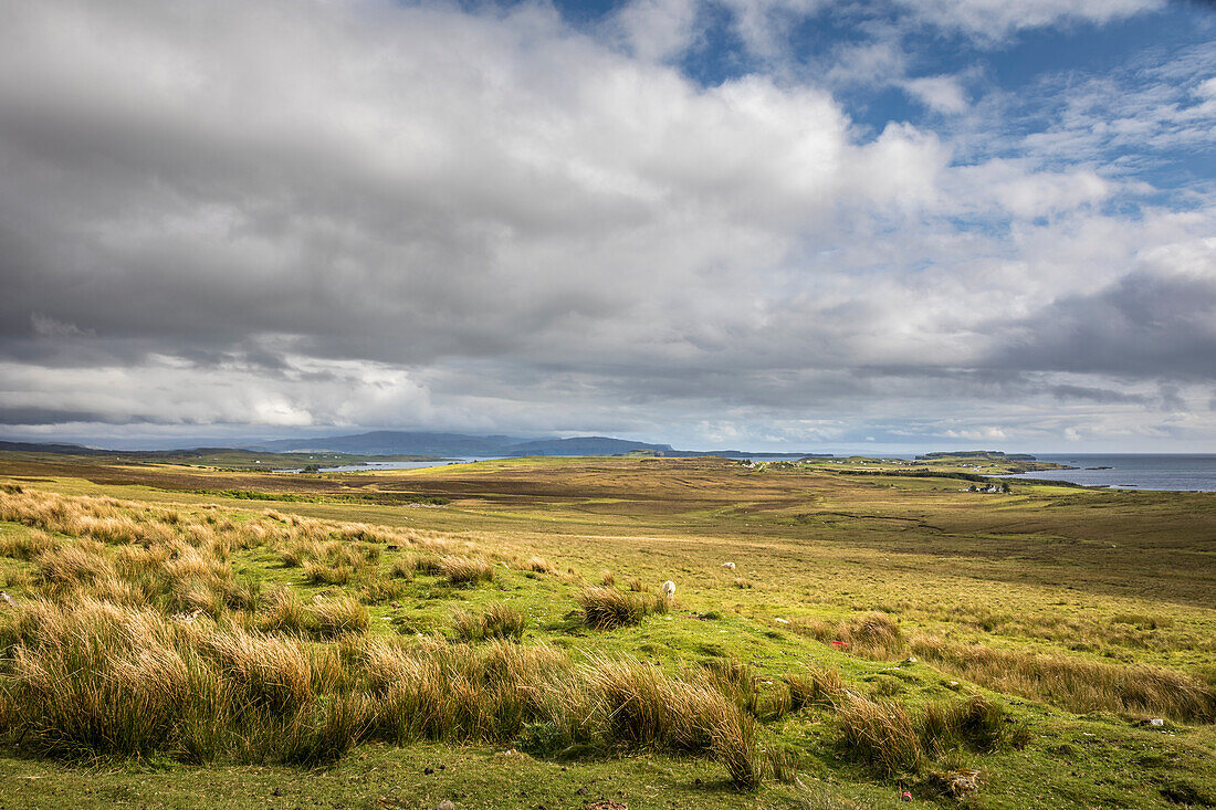 Küstenlandschaft bei Loch Caroy, südl. Dunvegan, Isle of Skye, Highlands, Schottland, Großbritannien