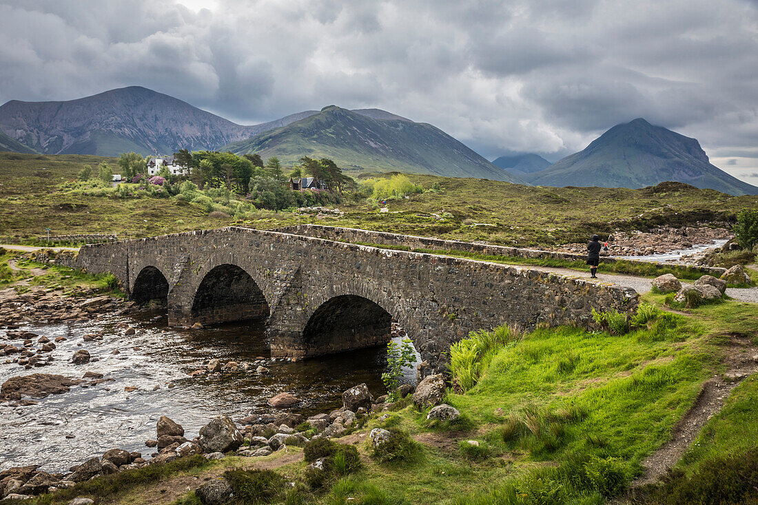 Sligachan Old Bridge, Isle of Skye, Highlands, Schottland, Großbritannien