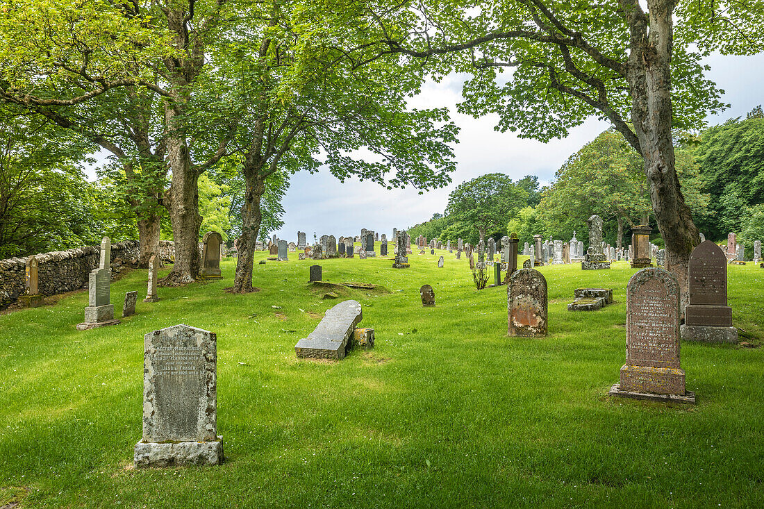 Friedhof von Gairloch, Wester Ross, Highlands, Schottland, Großbritannien