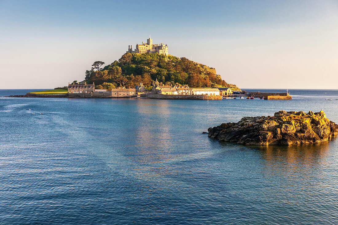 St. Michael's Mount im Sonnenuntergang, Marazion, Cornwall, England